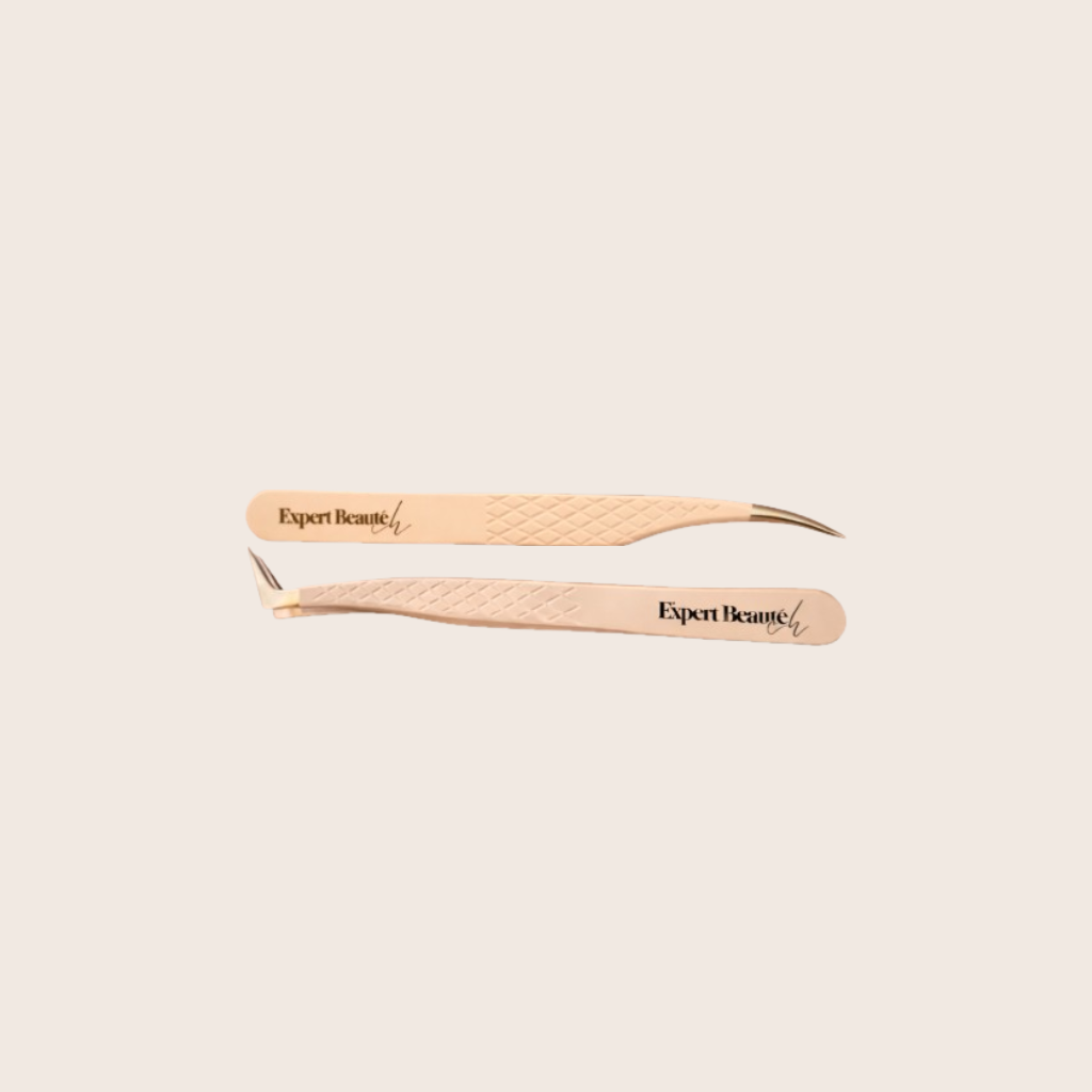 Lot de pinces professionnelles pour extensions de cils